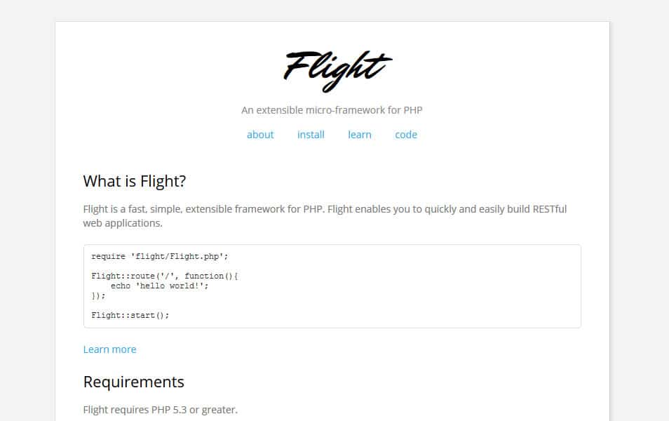 100+ Best PHP Frameworks for Web Developers 46 Flight