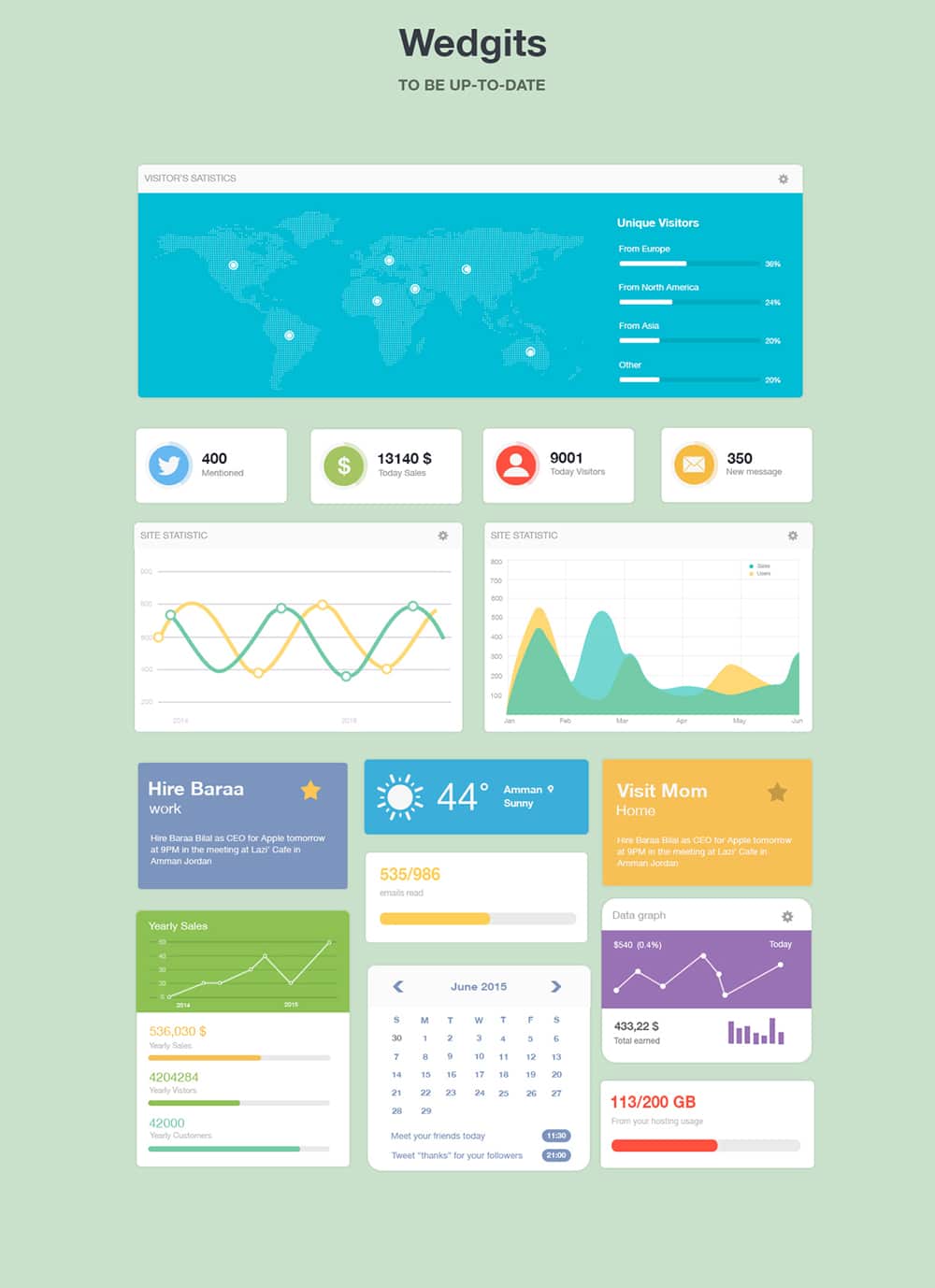 Free Admin DashBoard UI PSD