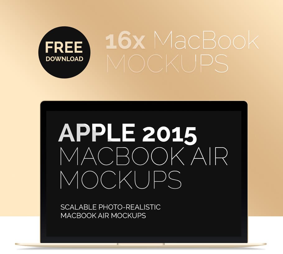 Free Macbook Air Mockup