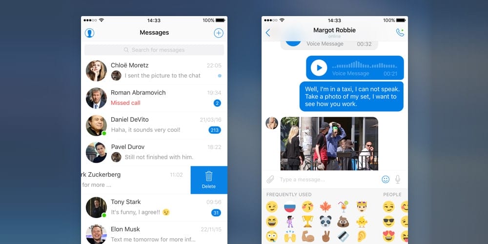 Free Messenger UI Kit for iOS