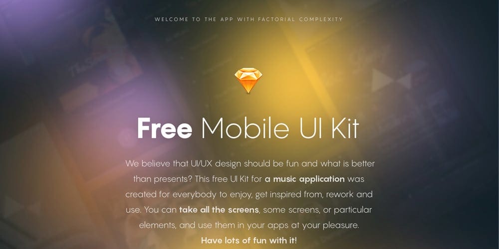 Free Mobile UI Kit for an iOS Music App