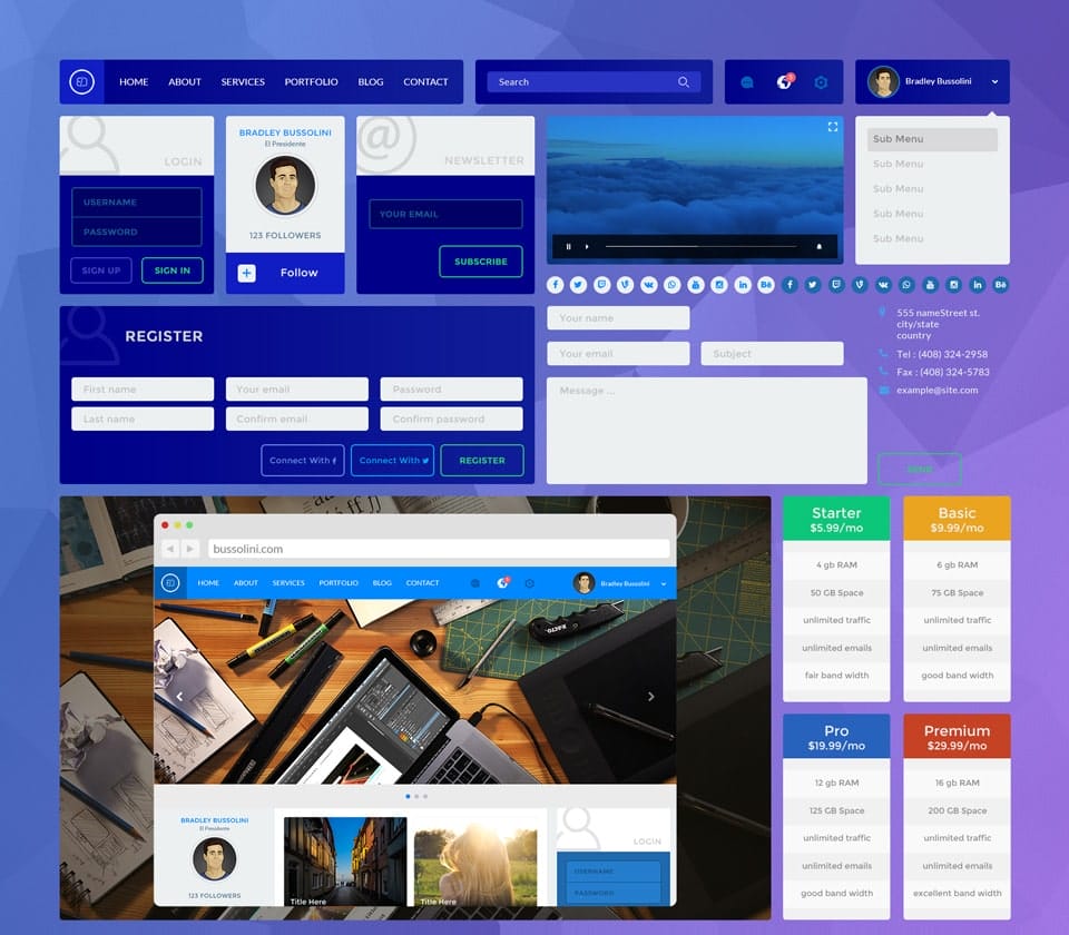 Latest Free UI Kits From 2016 » CSS Author