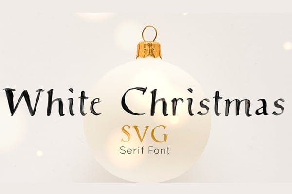 Free White Christmas SVG Font