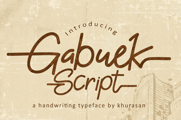 Gabuek Handwritten Script Typeface
