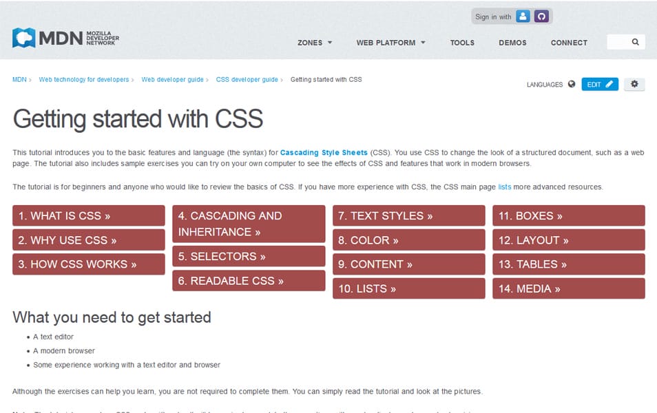 Getting started with CSS