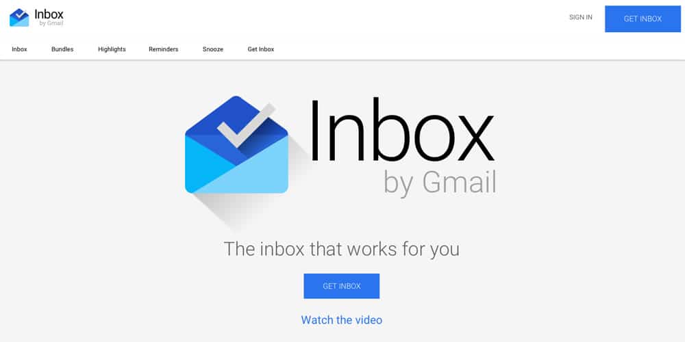 Google Inbox UI