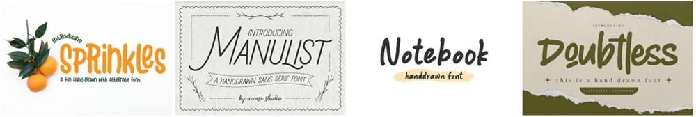 Best Free Hand Drawn Fonts 2