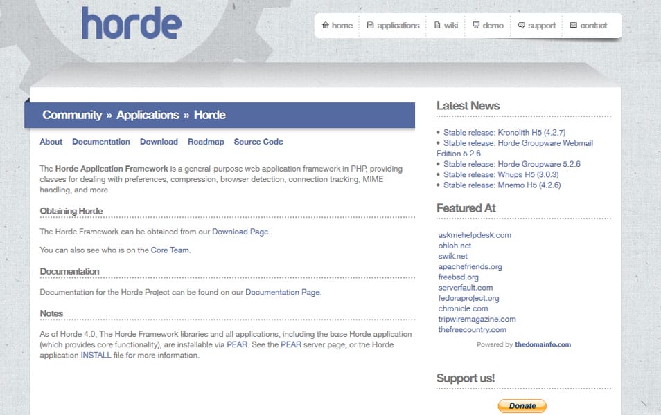 Horde Application Framework