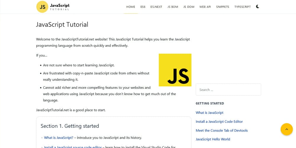 Best Places to Learn Web Development 25 JavaScript Tutorial