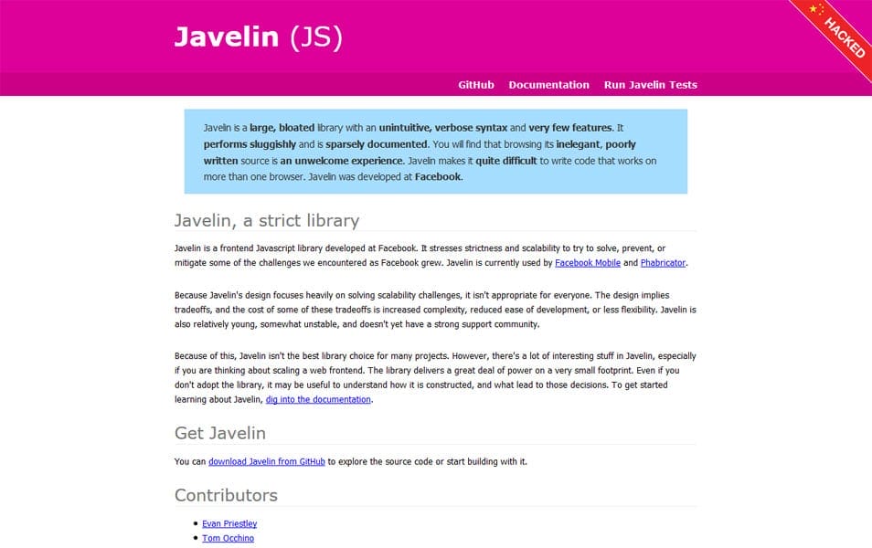100+ JavaScript Frameworks for Web Developers 72 Javelin