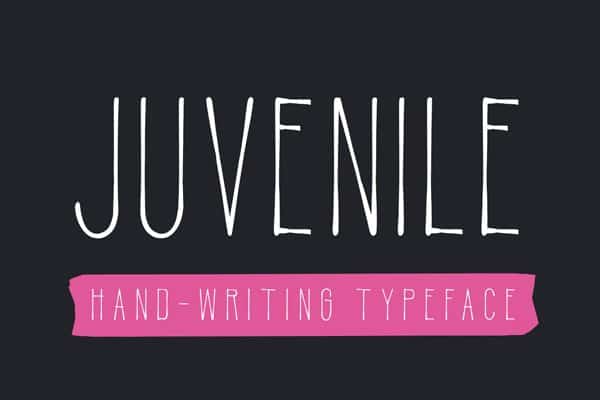 Juvenile Hand Drawn Typeface