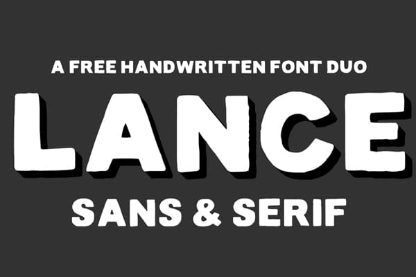 Lance Handwritten Font Duo
