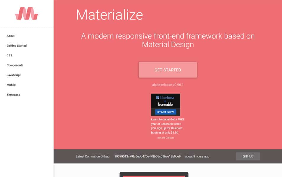 100+ Best CSS Frameworks for Responsive Design 2 Materialize