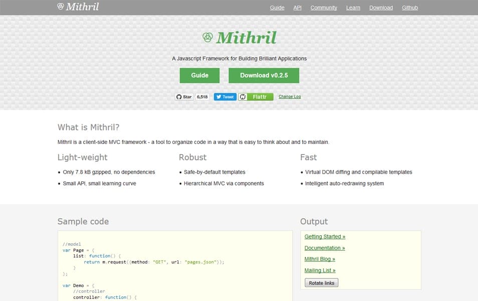 100+ JavaScript Frameworks for Web Developers 39 Mithril