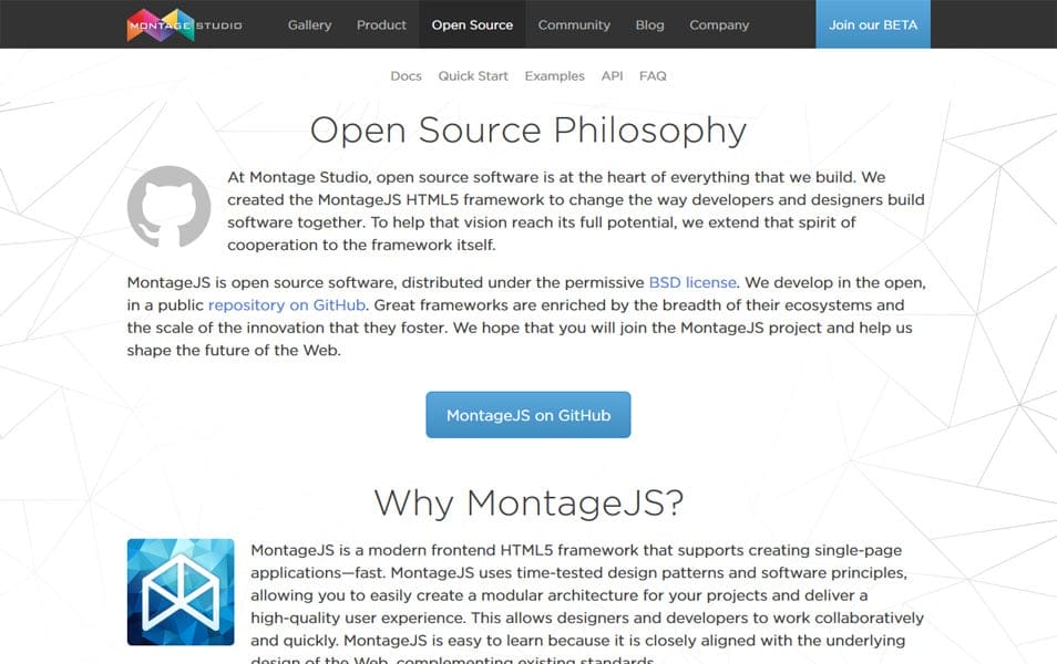 100+ JavaScript Frameworks for Web Developers 115 MontageJS