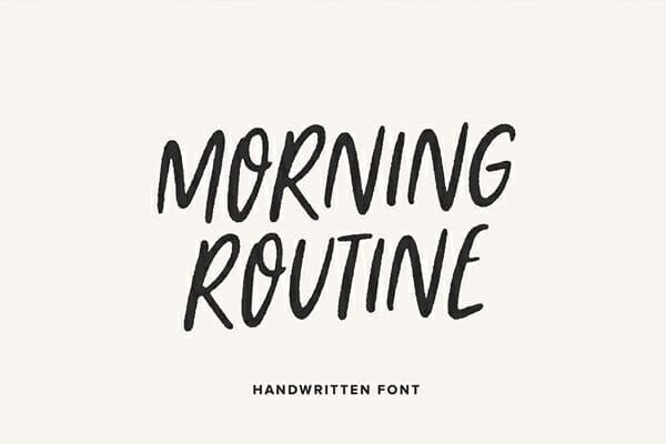 Morning Routine Handwritten Font