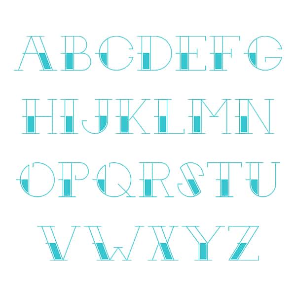 Nautical Themed Tattoo Alphabet