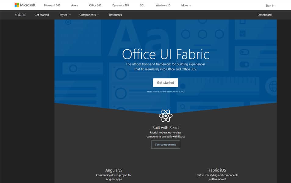 100+ Best CSS Frameworks for Responsive Design 15 Office UI Fabric Core