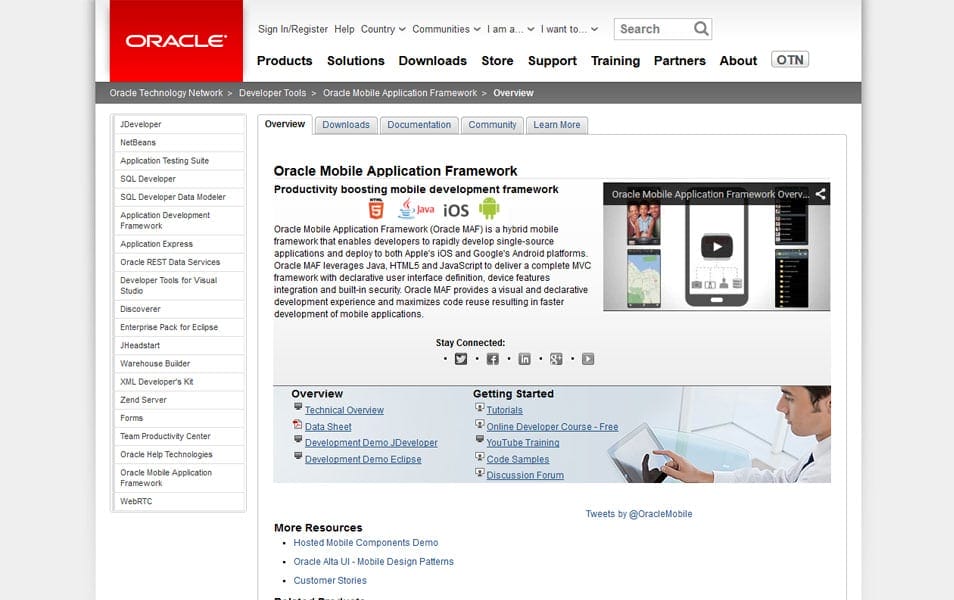 Oracle Mobile Application Framework
