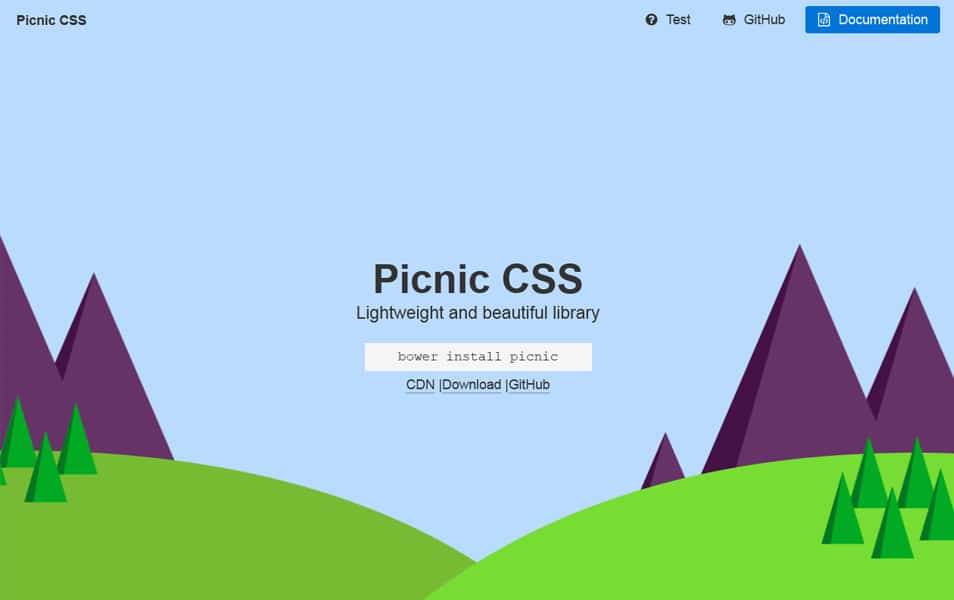 100+ Best CSS Frameworks for Responsive Design 75 Picnic CSS