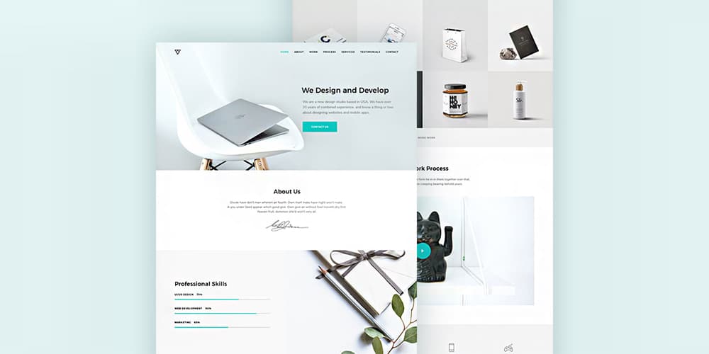 Free Agency Website Templates PSD 4 Piroll