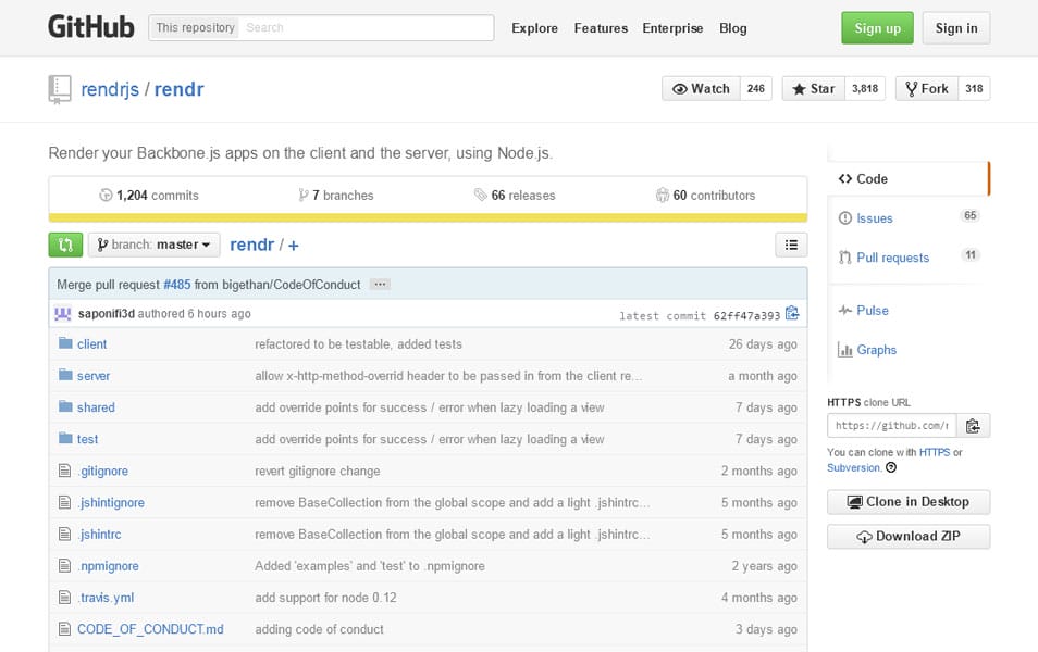 100+ JavaScript Frameworks for Web Developers 132 Rendr