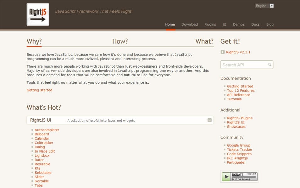 100+ JavaScript Frameworks for Web Developers 73 RightJS