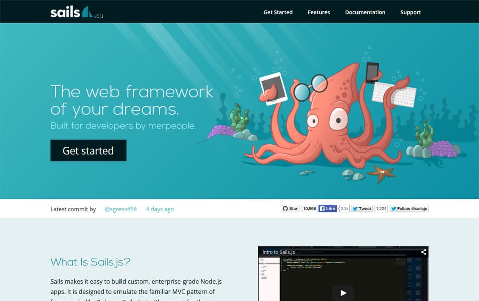 100+ JavaScript Frameworks for Web Developers 75 Sails.js