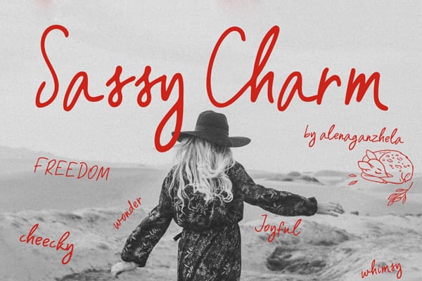 Sassy Charm Handwriting Font