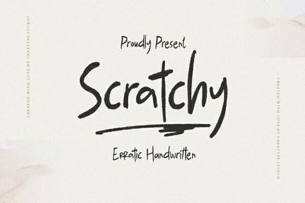 Scratchy Erratic Handwritten Font