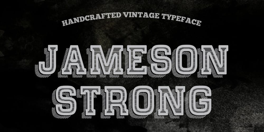 Shadow Stripes Vintage Typeface
