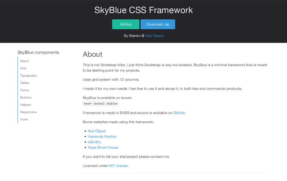 SkyBlue CSS Framework