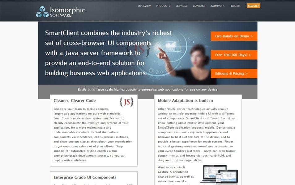 100+ JavaScript Frameworks for Web Developers 104 SmartClient
