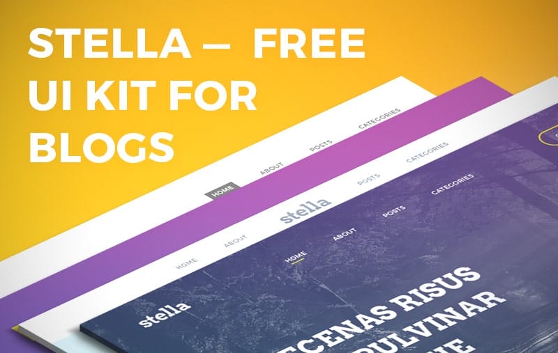 Stella - Free UI Kit for Blogs