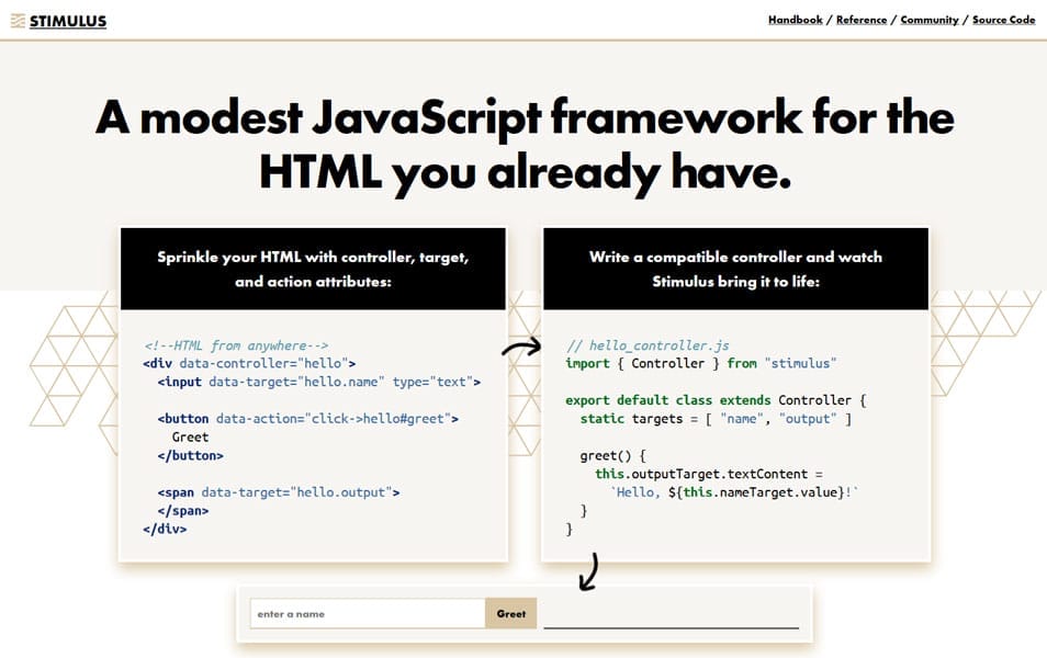 100+ JavaScript Frameworks for Web Developers 7 Stimulus