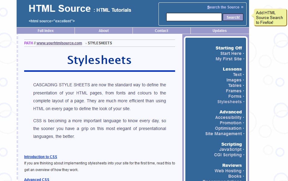 Stylesheets | CSS style sheets tutorials