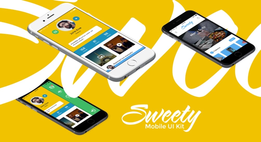 Sweety iOS UI Kit PSD