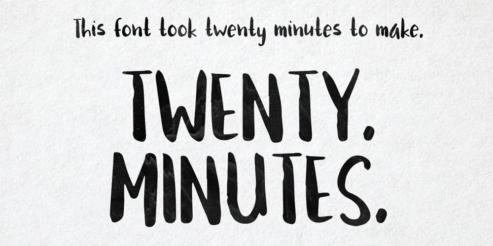 Twenty Minutes - Brushed Handwriting Font