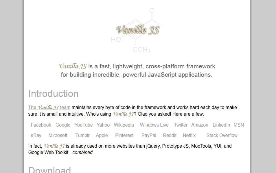 100+ JavaScript Frameworks for Web Developers 64 Vanilla JS