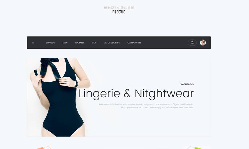 Vivid Soft Material UI Kit PSD