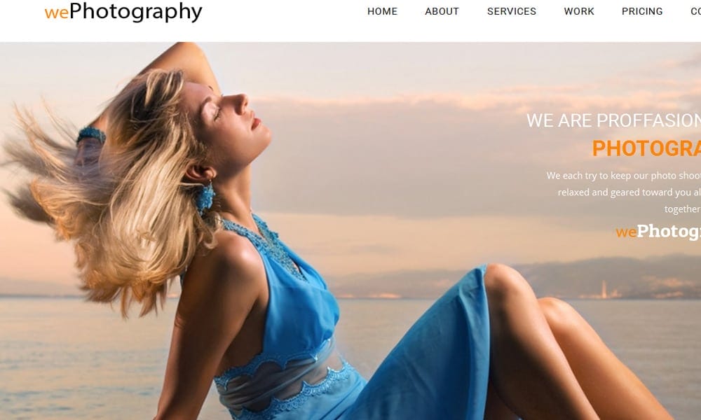 WePhotography Bootstrap HTML Portfolio Template