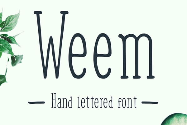 Weem Hand Lettered Font