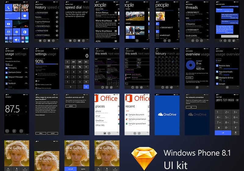 Windows Phone 8.1 UI Kit 