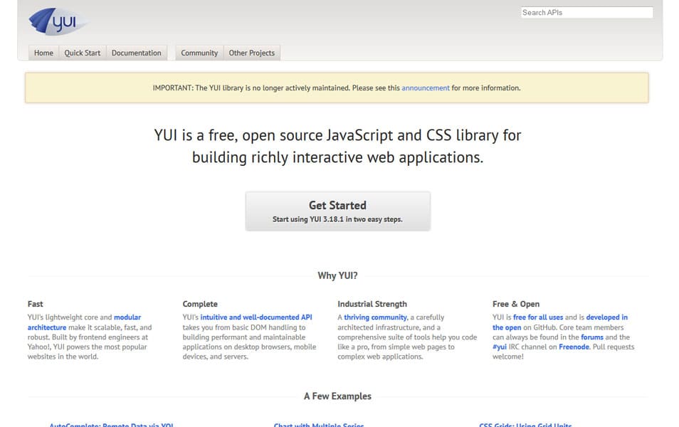 100+ JavaScript Frameworks for Web Developers 103 YUI Library