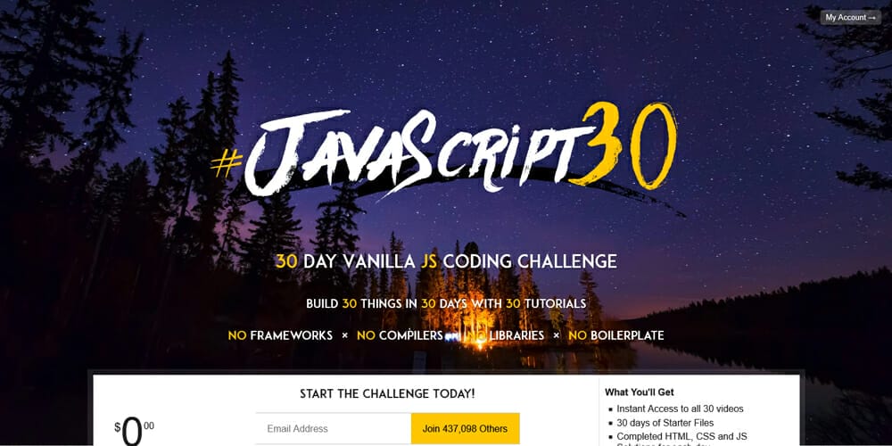 Best Places to Learn Web Development 22 javascript30