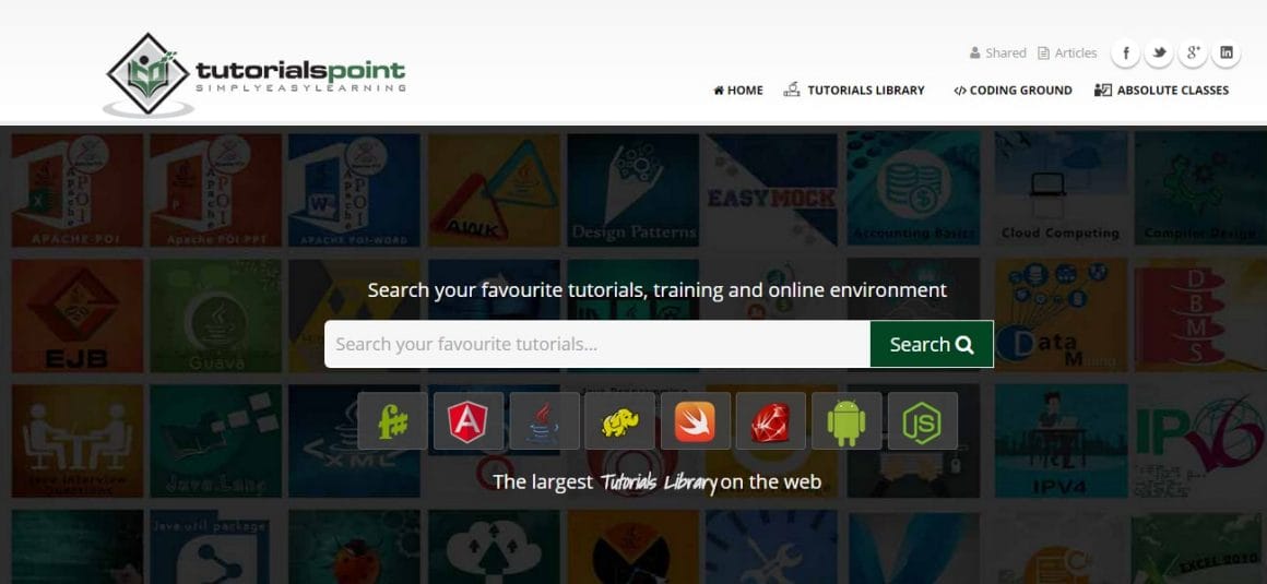 Best Places to Learn Web Development 67 tutorialspoint