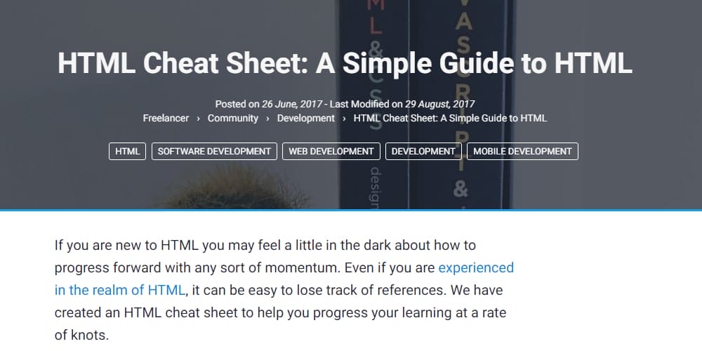 HTML And CSS Cheat Sheets