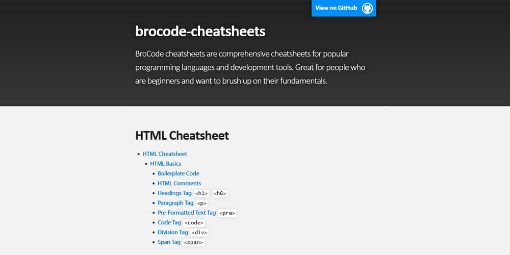 Brocode Cheatsheets