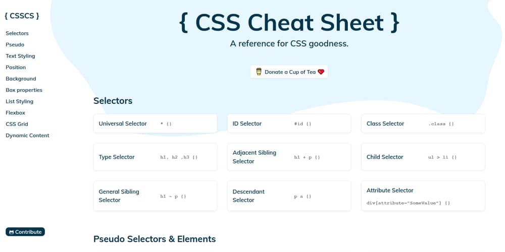 CSS Cheat Sheet