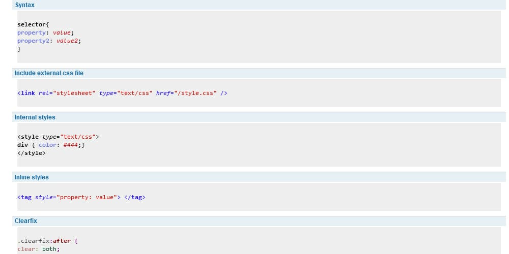 Best HTML and CSS Cheat Sheets 63 CSS CheatSheet